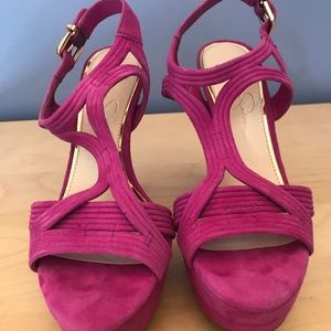 Jessica Simpson Hot Pink Platform Heels